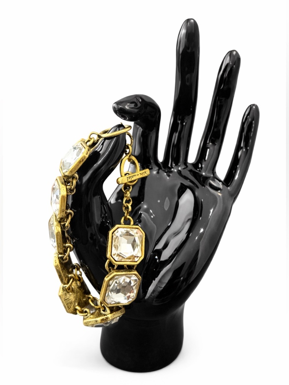 Gold-Tone Clear Crystal Link Bracelet - Chloe and Isabel
